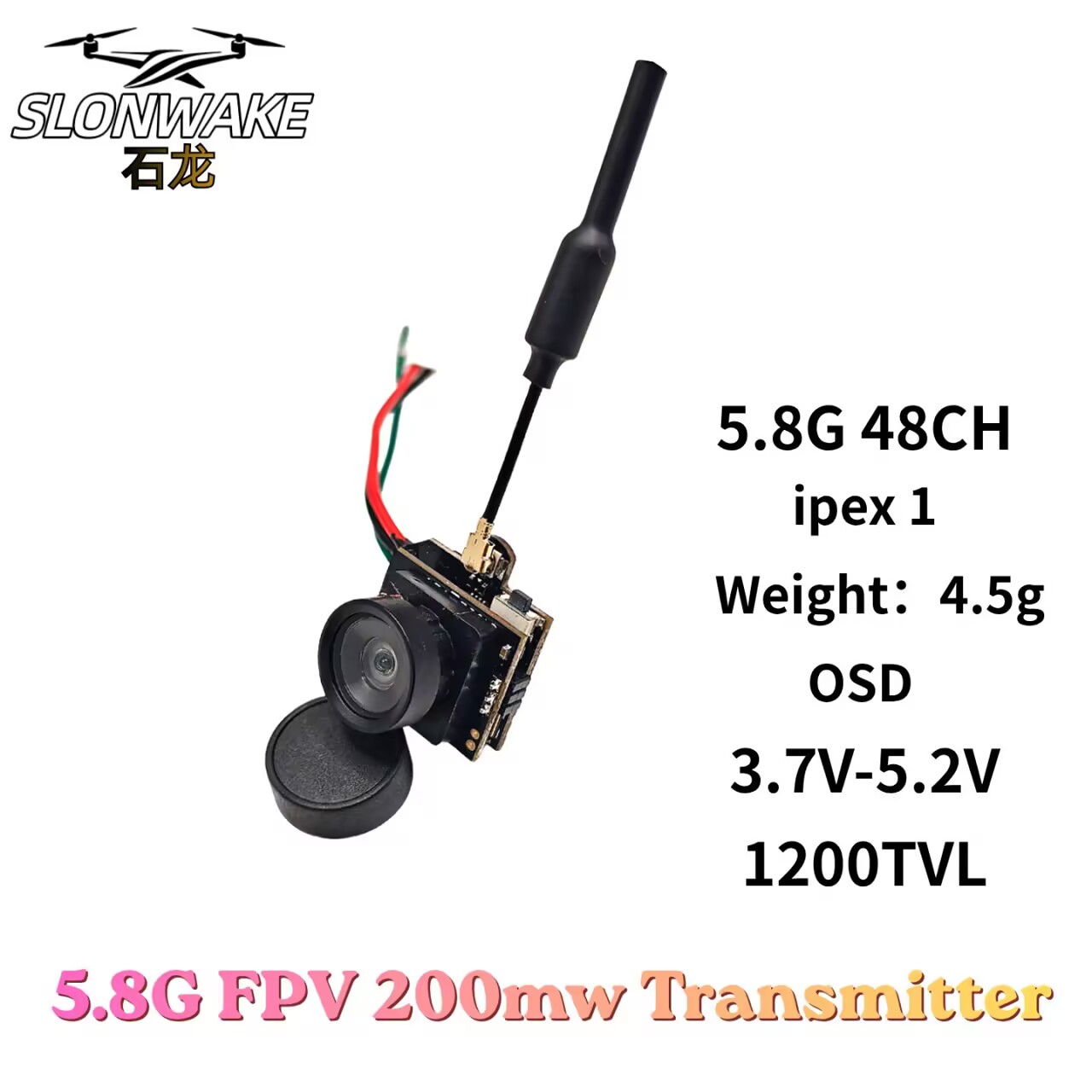 SLONWAKE 5.8G Analog VTX İleti - Drone Racing Vtx incelemesi ve fiyatı
